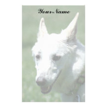 White German Shepherd Stationary Customized Stationery