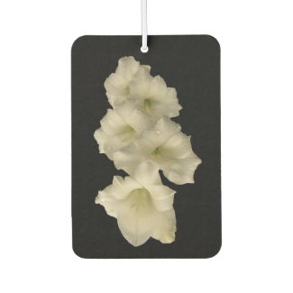 White Gladiola Flower Air Freshener