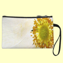 White Globe Flower Mini Clutch bagettes bags