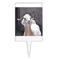 White goat cake toppers