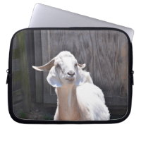White goat laptop computer sleeves