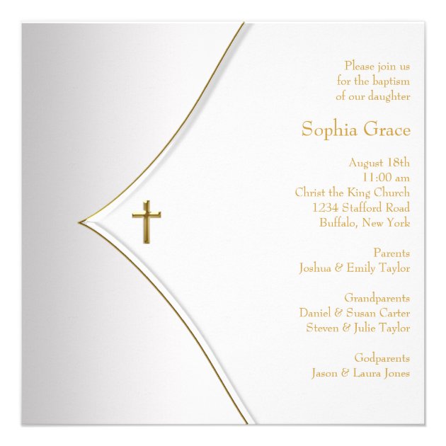 gold cross for baby boy baptism