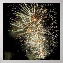 White&Gold Fireworks Posters