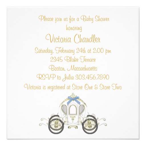 White & Gold Prince Baby Shower Invitations