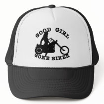 White Good Girl Biker Mesh Hat