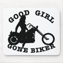 White Good Girl Biker Mouse Mats