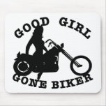 White Good Girl Biker mousepads