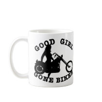 White Good Girl Biker Coffee Mug