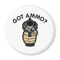 White Got Ammo Pistol magnets