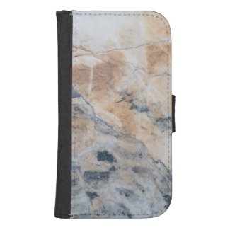White & Gray Touch Of Beige Marble Stone G4 Galaxy S4 Wallet Cases