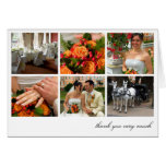 White grid collage 6 photos memories thank you greeting cards