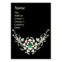 WHITE GRIFFINS AQUAMARINE MONOGRAM black white Business Card