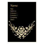 WHITE GRIFFINS MONOGRAM  black and gold metallic Business Cards
