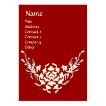 WHITE GRIFFINS MONOGRAM red black Business Card