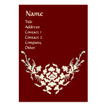 WHITE GRIFFINS MONOGRAM red black Business Card Templates