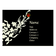 WHITE GRIFFINS RED RUBY MONOGRAM black Business Card