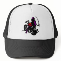 White Grim Reaper Biker hats by WhiteTiger_LLC White Grim Reaper Biker hats