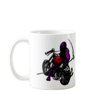 White Grim Reaper Biker Mug