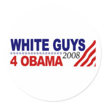 White Guys 4 Obama stickers