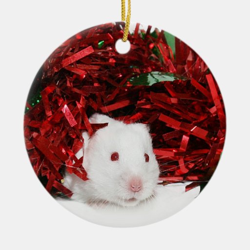 white hamster christmas ceramic ornament zazzle white hamster christmas ceramic ornament zazzle