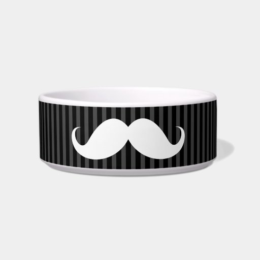 white handlebar mustache on gray black stripes bowl zazzle white handlebar mustache on gray black stripes bowl zazzle