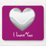White Heart - I Love You Mousepad mousepads