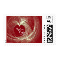 WHITE HEART ~ I Love You postage by dequilla WHITE HEART ~ I Love You postage