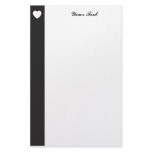 White Heart Custom Stationery