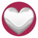 White Heart Stickers stickers