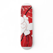 White Hearts Red Whimsy 2 Skate Deck