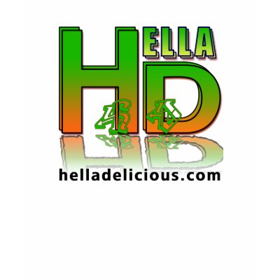 White Hella Delicious T-shirt by HellaD