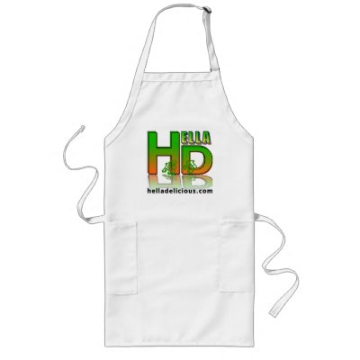White HellaDelicious Apron by HellaD
