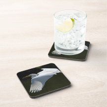 White Heron Cork Coasters