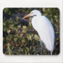 White Heron Mouse Pad