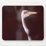 White Heron Mouse Pad