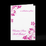 white hibiscus swirls ~ invitation