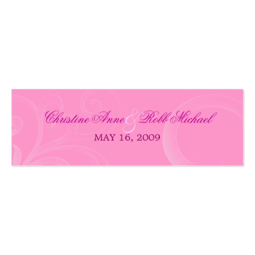 white hibiscus swirls ~ seating card business card template (front side)