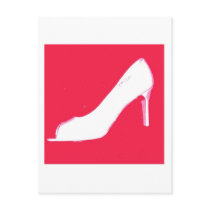 White High Heel Pumps/Bachelorette Postcard