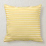 White Horizontal Stripes on Yellow pillows