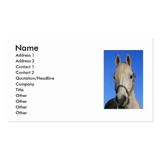 White Horse Business Card