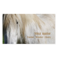 White horse business card