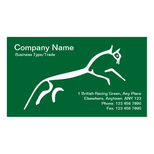 White Horse Business Card (front side)