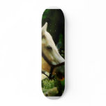White Horse Closeup Custom Skateboard