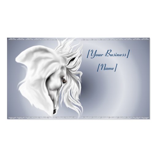 White Horse Head Business Card
