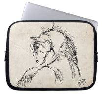 White Horse Head Laptop Computer Sleeve