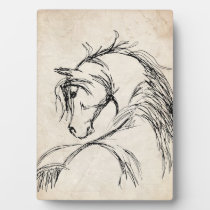 White Horse Head Display Plaque