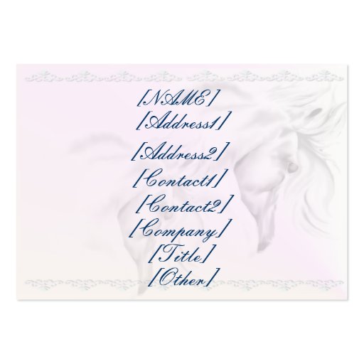 White Horse Head profilecard_chubby_horizontal,... Business Card (back side)