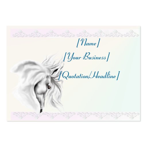 White Horse Head profilecard_chubby_horizontal,... Business Card (front side)