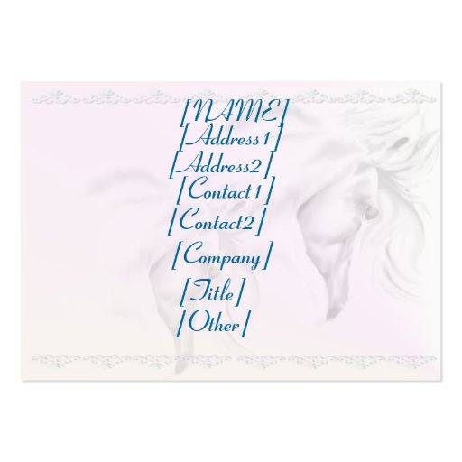White Horse Head profilecard_chubby_horizontal,... Business Card (back side)