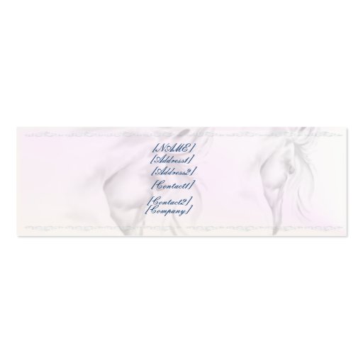 White Horse Head profilecard_skinny_horizontal,... Business Cards (back side)